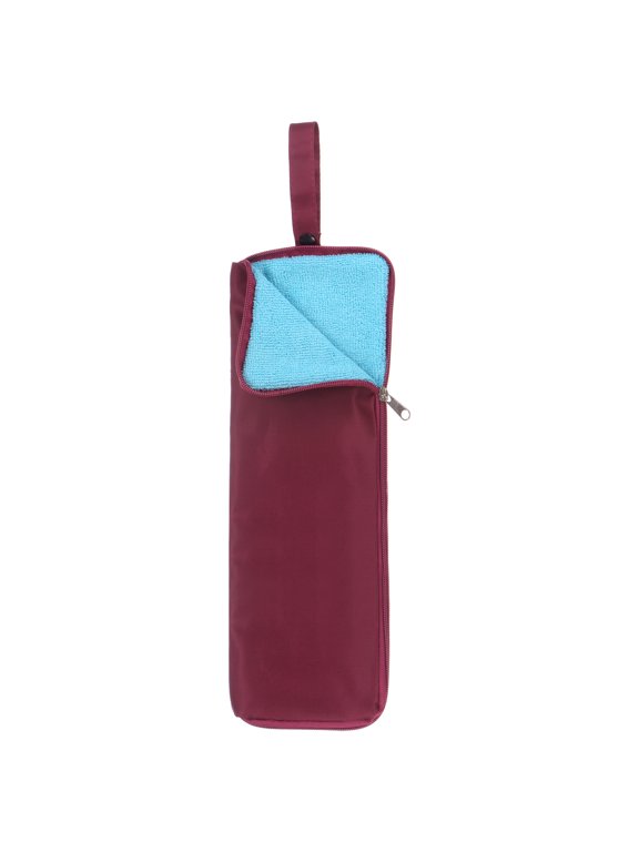 Umbrellas Bag Carry Bag 4.9"x15" Portable Reversible Wet Umbrella Sleeve Folding Cover Waterproof Pouch Case Wine