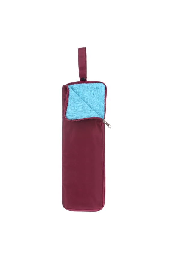 Umbrellas Bag Carry Bag 4.9"x15" Portable Reversible Wet Umbrella Sleeve Folding Cover Waterproof Pouch Case Wine