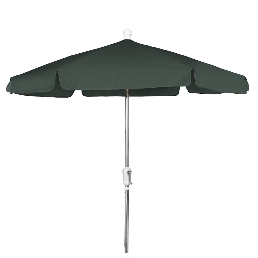 Forest Green Vinyl Coated 7.5Ft Hexagonal Garden Tilt Umbrella