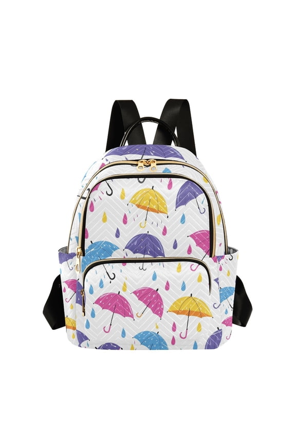 Umbrellas Raindrop Travel Laptop Backpack Casual Daypack Lightweight Bookbag Compartment for Business