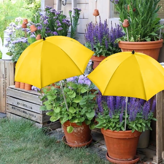 Umbrellas for Outdoor Plants,Garden Umbrella Shade for Potted and Garden Beds,Provide Shade to âDefend From Blazing Sun Protective Plan Yellow