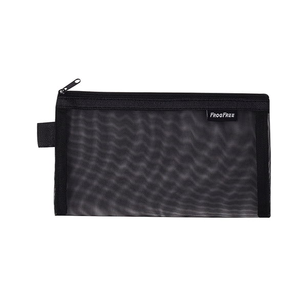 Danhjin Mesh Pencil Pouch, Transparent Zippered Large Capacity for Portable Stationery Storage