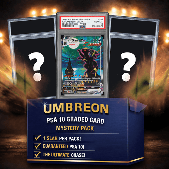 Umbreon PSA 10 Graded Pokemon Card Mystery Pack Trading Card Game
