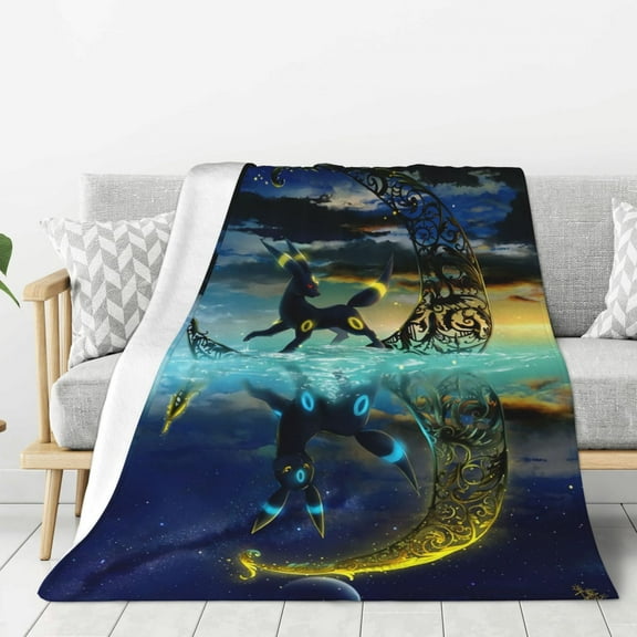 Umbreon y Umbreon shiny Blanket for Couch - Super Soft Cozy Blanket for Bed,Warm Fleece Blanket,Plush Throw Blanket for Adults Kids,40"x30"
