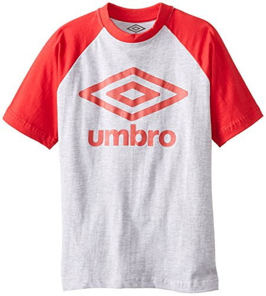 韓国*UMBRO■Raglan Short-sleeved T-shirt Umbro Big Boys' Short Sleeve Ringer Raglan Tee, Heather