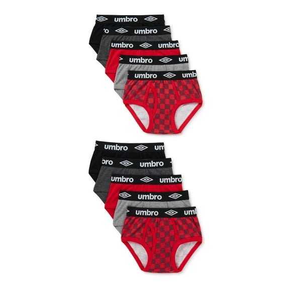 Umbro Boys Briefs Underwear, Kids Underwear, 10-Pack
