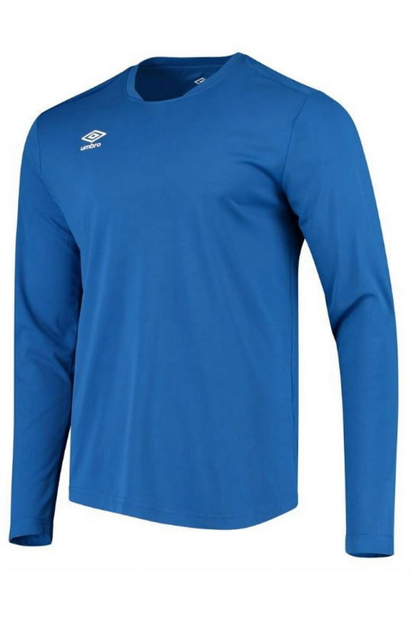 Center Long Sleeve Tee Athletic Performance Training T-Shirt (Royal, S)