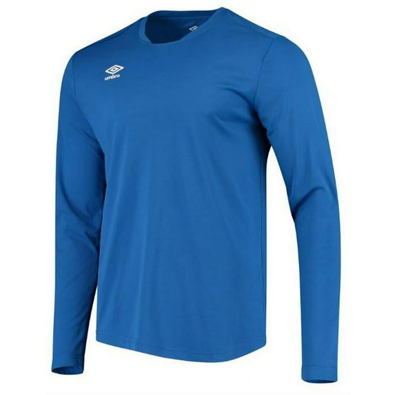 Umbro Center Long Sleeve Tee Athletic Performance Training T-Shirt (Royal, XL)