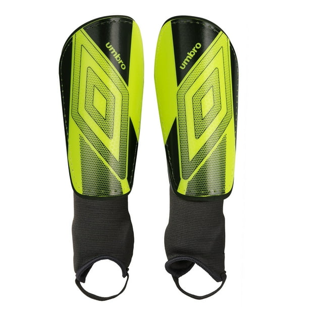 Umbro Ceramica Junior Stirrup Soccer Shin Guards for Preteens, Bright Yellow