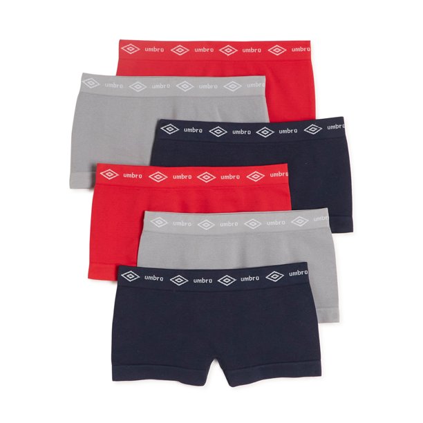Umbro Girls Underwear, 6 Pack Seamless Boy Short , Sizes SL