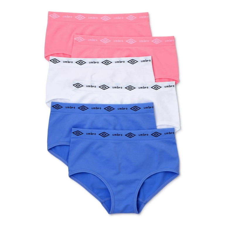Umbro Girls Underwear, 6 Pack Seamless Brief, Sizes S -L