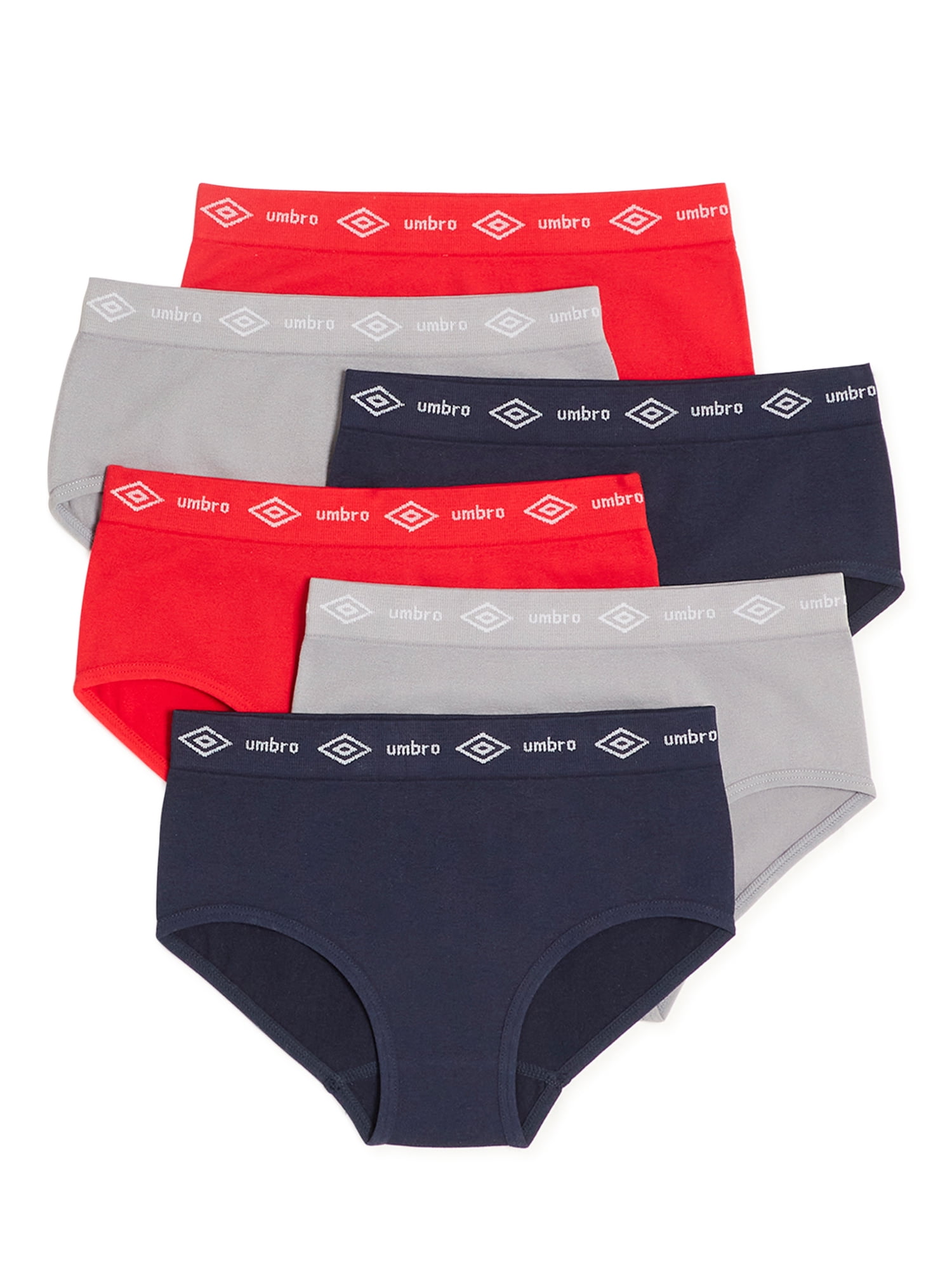 Umbro Girls Underwear 6 Pack Seamless Brief Sizes S L Walmart