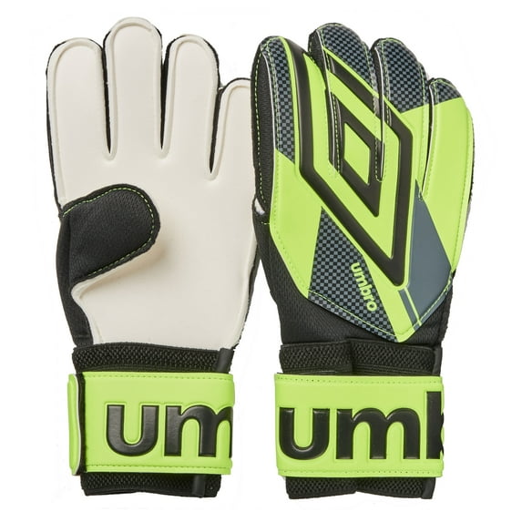 Umbro Junior Soccer Goalie Gloves, Green, 1 Pair