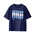 thumbnail image 1 of Umbro Kids Argentina Wavy Logo T Shirt (Navy, XS-XL), 1 of 4