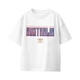 thumbnail image 1 of Umbro Kids Australia Stacked Soccer T Shirt (White, XS-XL), 1 of 2