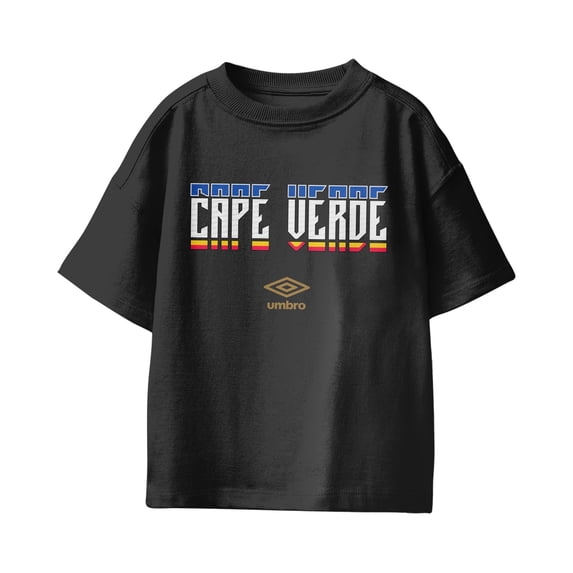 Umbro Kids Cape Verde Stacked Soccer T Shirt (Black, XS-XL)