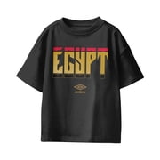 Umbro Kids Egypt Stacked Soccer T Shirt Black, XS-XL
