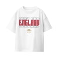 thumbnail image 1 of Umbro Kids England Stacked Soccer T Shirt (White, XS-XL), 1 of 2
