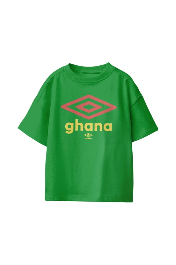 Kids Ghana Diamond Logo T Shirt (Turf Green, XS-XL)