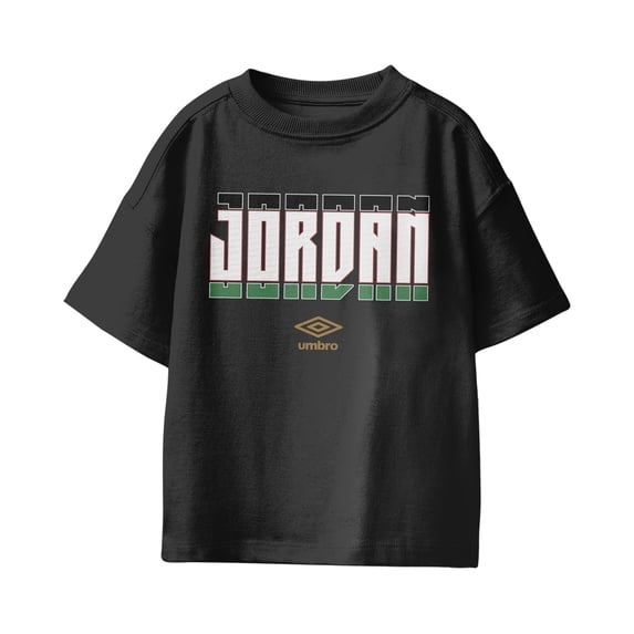 Umbro Kids Jordan Stacked Soccer T Shirt (Black, XS-XL)