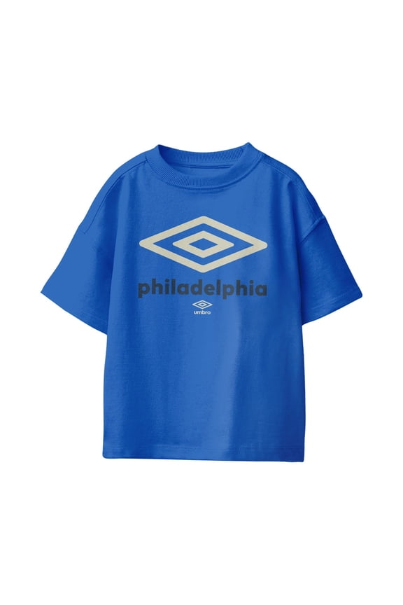 Kids Philadelphia City Diamond Logo T Shirt (Royal, XS-XL)