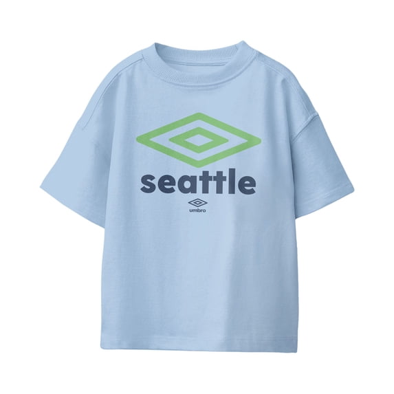 Umbro Kids Seattle City Diamond Logo T Shirt (Light Blue, XS-XL)