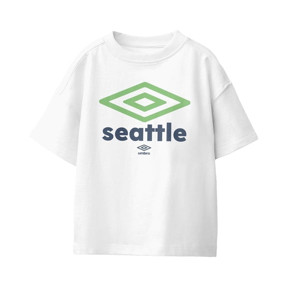 Umbro Kids Seattle City Diamond Logo T Shirt (White, XS-XL)