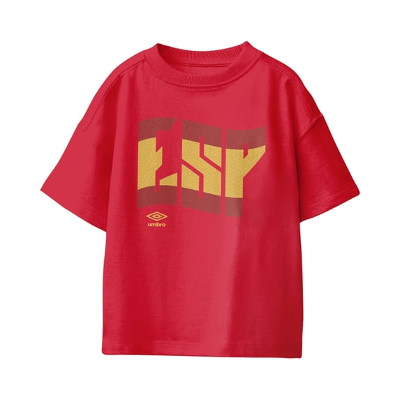 Umbro Kids Spain Wavy Logo T Shirt (Red, XS-XL)