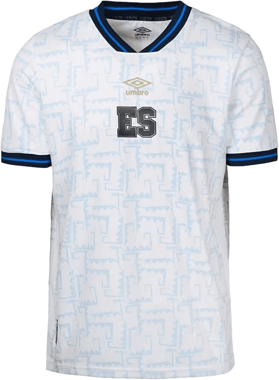 Umbro Youth El Salvador National Team Soccer Jersey 2023/2024 - Official Replica, 100% Polyester, Relaxed Fit