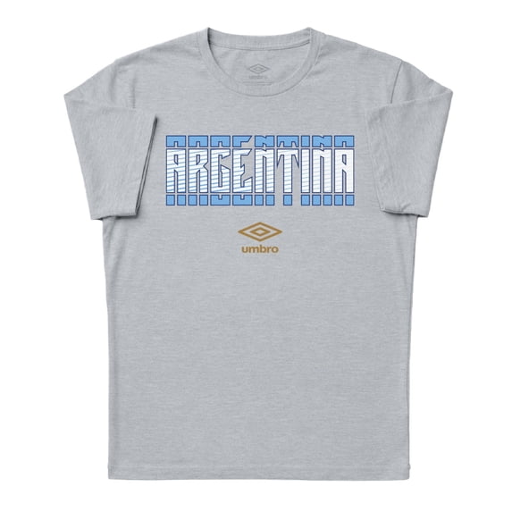 Umbro Men's Argentina Stacked Soccer T Shirt (Grey Heather, S-XXXL)