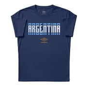 Umbro Mens Argentina Stacked Soccer T Shirt New navy, S-L