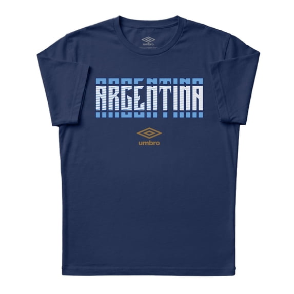 Umbro Men's Argentina Stacked Soccer T Shirt (New navy, S-XXXL)