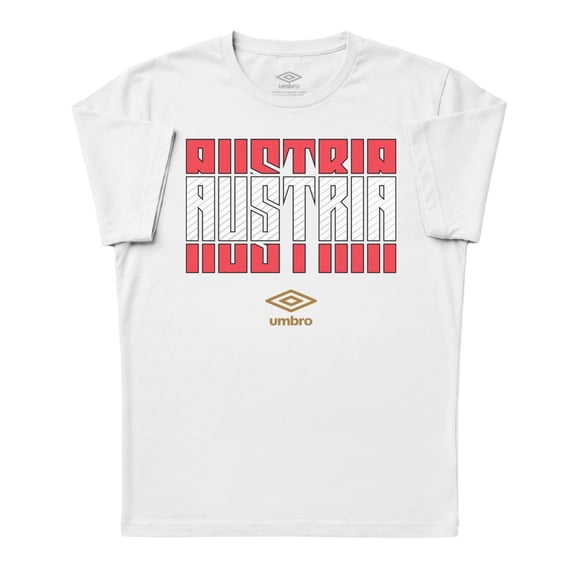 Umbro Men's Austria Stacked Soccer T Shirt (White, S-XXXL)