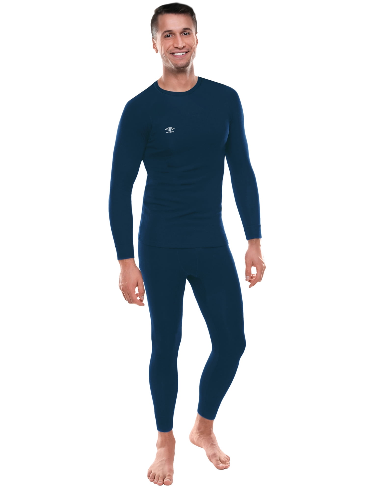 Umbro Men's Base Layers Set Compression Pants & Shirt Thermal Wear for Men,  Black XL 