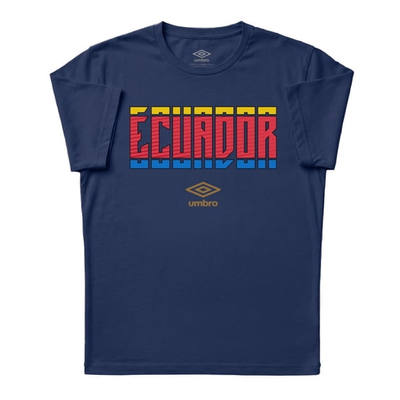 Umbro Men's Ecuador Stacked Soccer T Shirt (New Navy, S-XXXL)