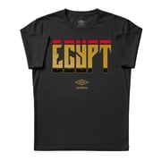 Umbro Mens Egypt Stacked Soccer T Shirt Black, S-L