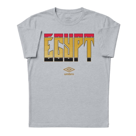 Umbro Men's Egypt Stacked Soccer T Shirt (Grey Heather, S-XXXL)