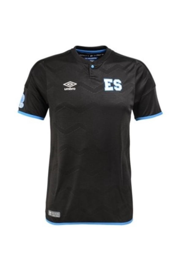 Men's El Salvador 18/19 3rd Jersey Shirt, Black/Blue