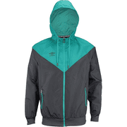 Umbro Mens Full Zip Lightweight Woven Jacket - Carbon/Blue Grass, Small
