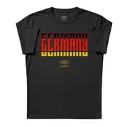 Umbro Mens Germany Stacked Soccer T Shirt Black, S-L