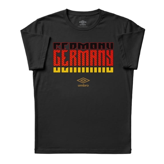 Umbro Men's Germany Stacked Soccer T Shirt (Black, S-XXXL)