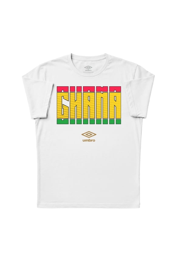 Men's Ghana Stacked Soccer T Shirt (White, S-XXXL)