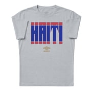 Umbro Mens Haiti Stacked Soccer T Shirt Grey Heather, S-L
