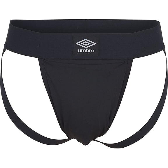 Umbro Men's Jock Strap Athletic Performance Underwear Cup Pocket Black L
