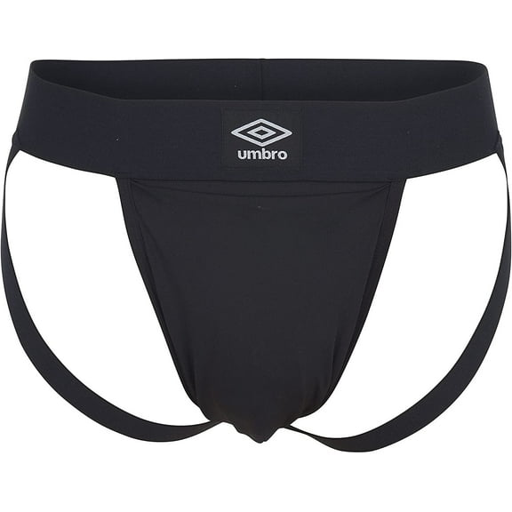 Umbro Men's Jock Strap Athletic Performance Underwear Cup Pocket Black XL