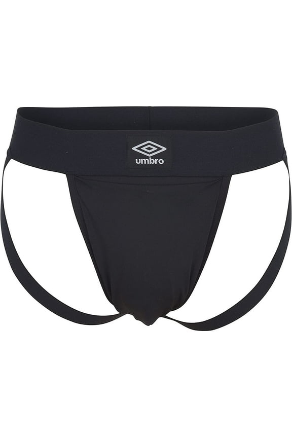 Men's Jock Strap Athletic Performance Underwear Cup Pocket Black XL