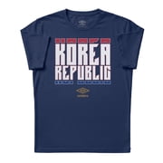 Umbro Men's Korea Stacked Soccer T Shirt New Navy, S-L