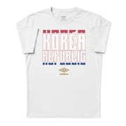Umbro Men's Korea Stacked Soccer T Shirt White, S-L