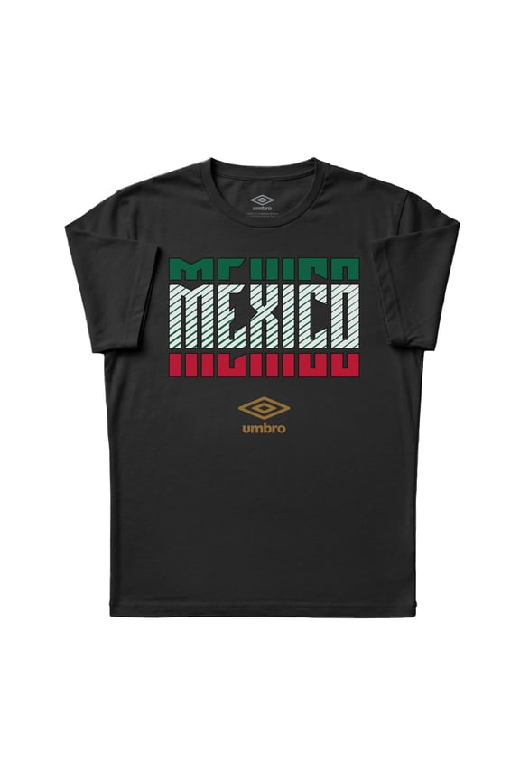 Men's Mexico Stacked Soccer T Shirt (Black, S-XXXL)