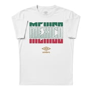 Umbro Mens Mexico Stacked Soccer T Shirt White, S-L